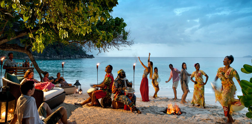 The beach tour at Seychelles
