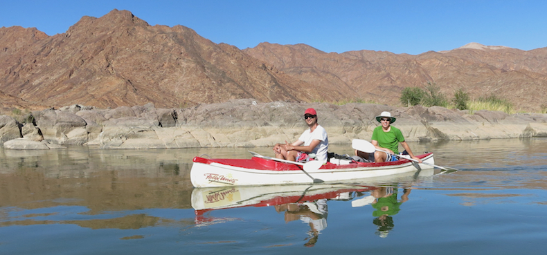 Canoeing on the Orange River