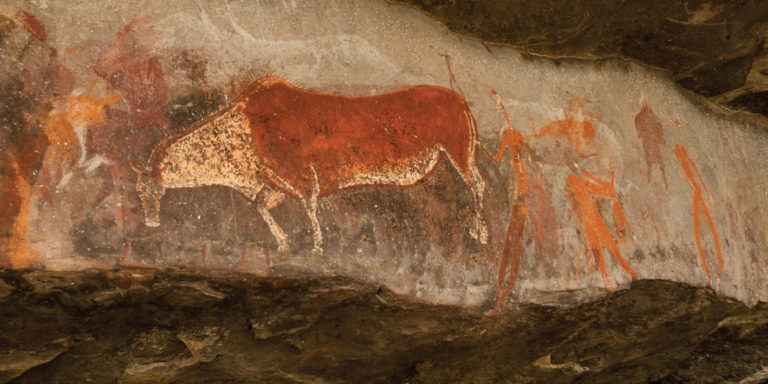 Explore the San rock paintings at Drakensberg