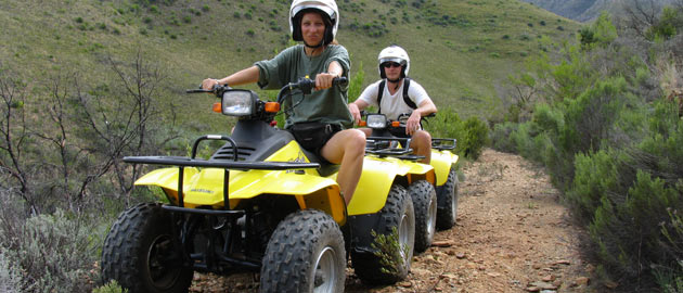 Zip lining and quad biking tours